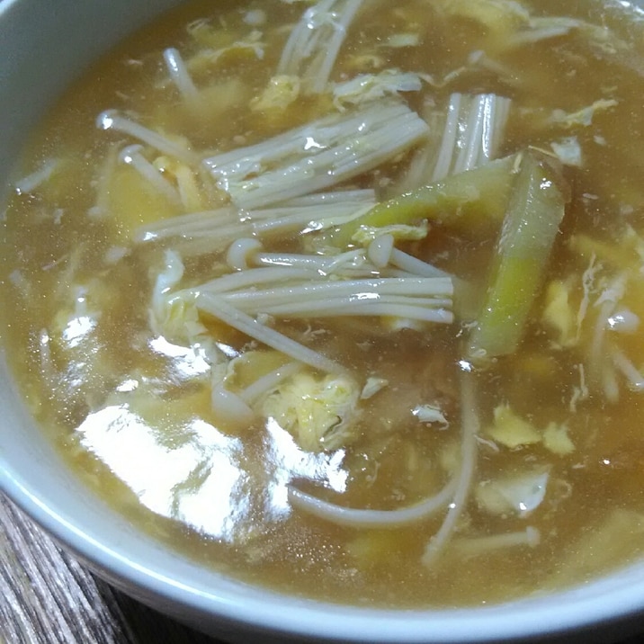 しょうがが決め手！えのきのとろ～り中華スープ
